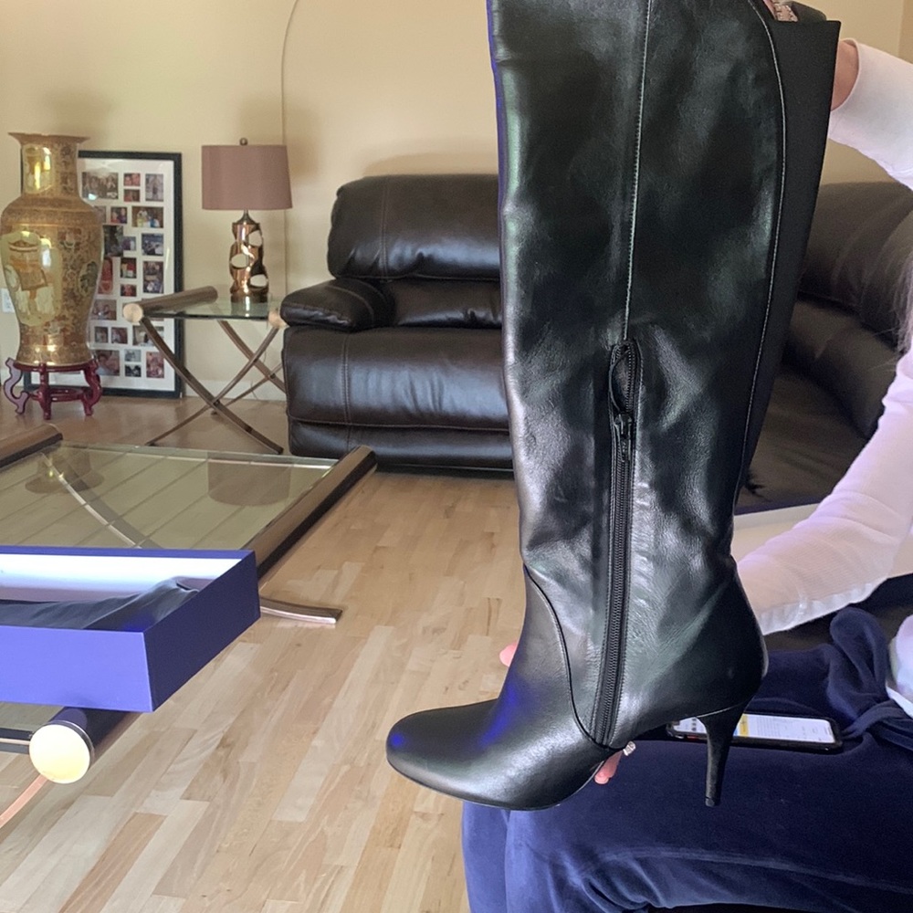 Black over the knee stuart weitzman high heel boot